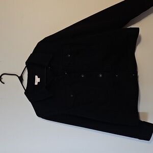 Style & Co denim Womens black jacket 16W